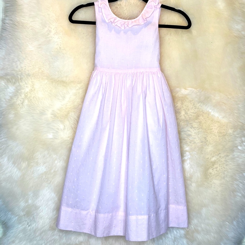 Swiss Dot Pink Long Dress
